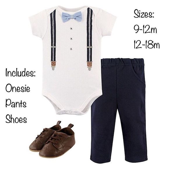 Cute and Cozy Suspenders 3 Piece Outfit - Picture 1 of 7